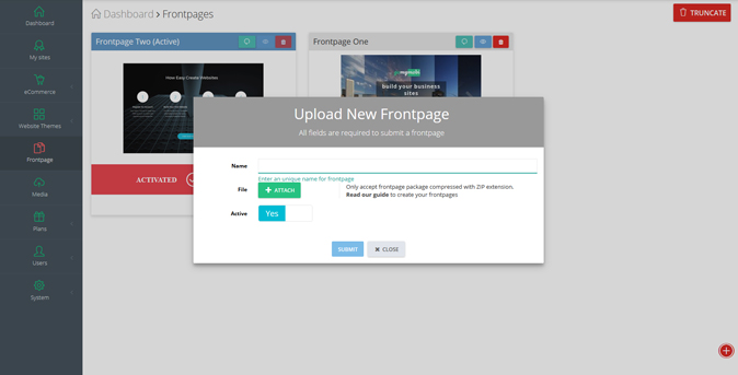 How to upload / edit a frontpage - Step 2